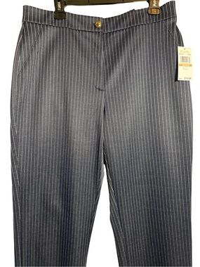 NWT Michael Kors Navy and White Pinstripe Ankle Pants